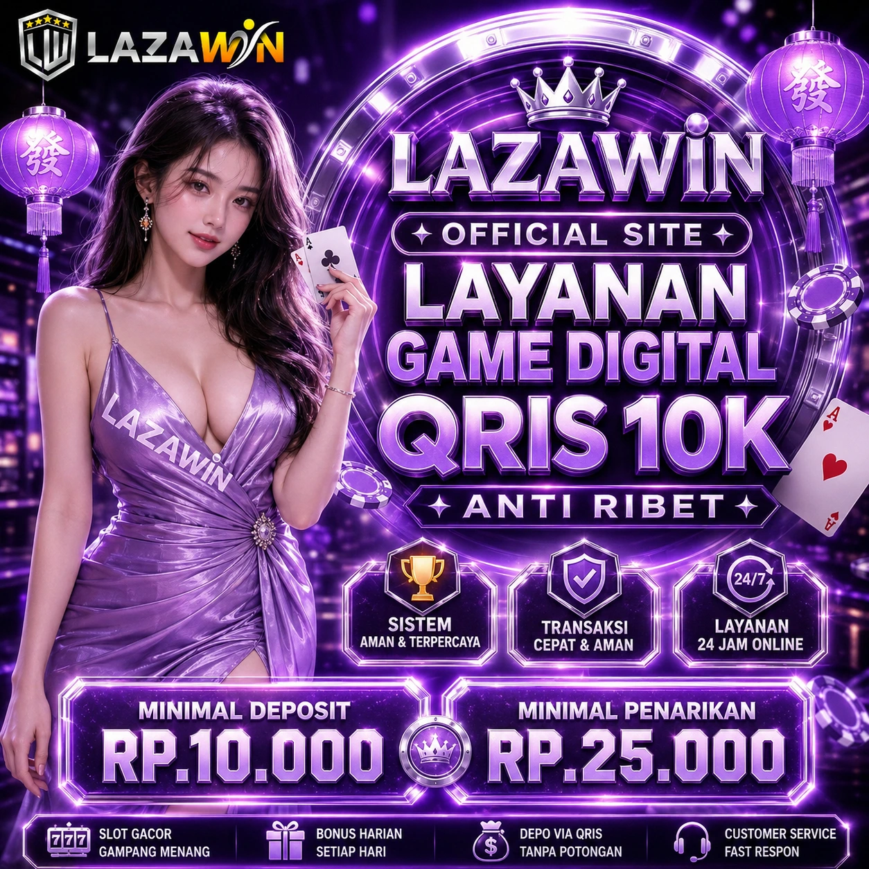 LAZAWIN Official Site | Layanan Game Digital QRIS 10K Anti Ribet